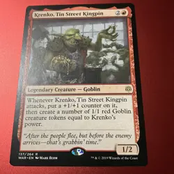 Krenko Tin Street Kingpin MTG Magic the Gathering Card NM Near Mint WAR - Image 2