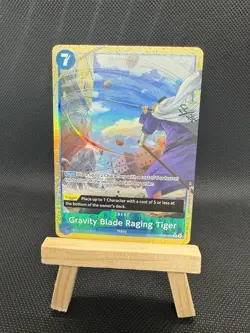 One Piece Gravity Blade Raging Tiger Alternate Art Rare OP06-058 Foil Event Card - Image 1