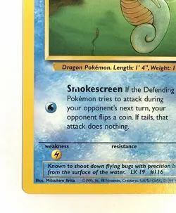 Horsea (Missing Ink ERROR) - 49/62 - WOTC Fossil Set Pokemon Card - NM - Image 3