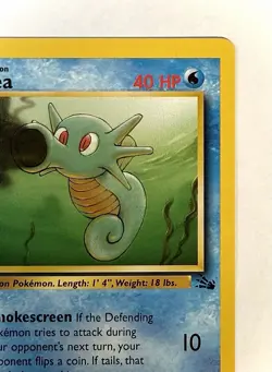 Horsea (Missing Ink ERROR) - 49/62 - WOTC Fossil Set Pokemon Card - NM - Image 5