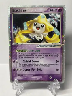 Jirachi ex 94/100 Holo Ultra Rare 2006 Pokemon Card MP-HP Creased - Image 1