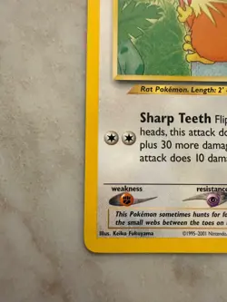 2001 Pokemon Raticate 6/18 Southern Islands Set WOTC Vintage Card - Image 4