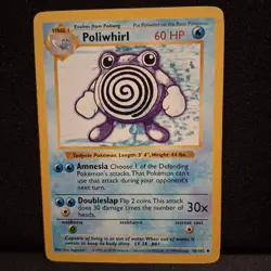 1999 Poliwhirl Pokemon Base Set Shadowless 38/102 Vintage Original 1st Year Card - Image 1