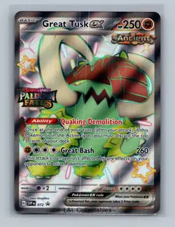 Great Tusk ex #072 SV: Scarlet & Violet Promo Cards Stamped Ultra Rare - Image 1
