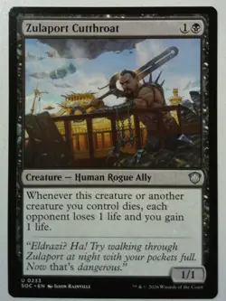 Zulaport Cutthroat *Uncommon* Magic MtG x1 SOC Commander Secrets of Strixhaven - Image 1