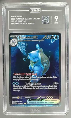Blastoise ex 2023 Pokemon SV 151 #200/165 Special Illustration Rare TAG 9 - Image 1