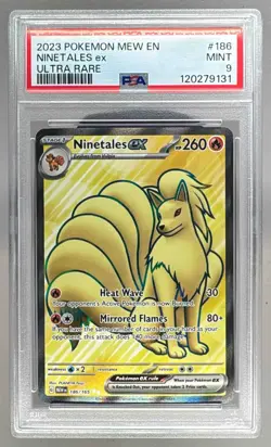 120279131 Ninetales ex 2023 Pokemon SV 151 #186/165 Ultra Rare PSA 9 - Image 1