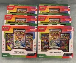 Pokemon First Partner Illustration Collection Series 1 - Lot Of 6 Boxes - Image 1
