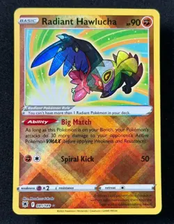 2022 TCG Pokemon #81 Radiant Hawlucha Holo 081/189 Astral Radiance - Image 2