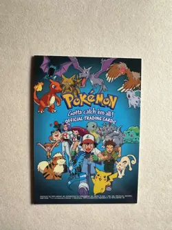 Pokemon Topps Movie Animation Edition Blue Logo Checklist - Image 1