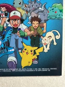 Pokemon Topps Movie Animation Edition Blue Logo Checklist - Image 4