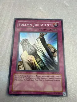 YUGIOH SOLEMN JUDGMENT SUPER RARE DB2-EN073 - Image 1