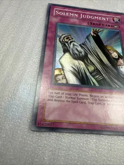YUGIOH SOLEMN JUDGMENT SUPER RARE DB2-EN073 - Image 2