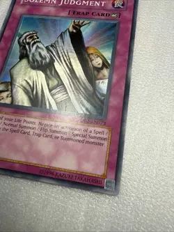 YUGIOH SOLEMN JUDGMENT SUPER RARE DB2-EN073 - Image 3