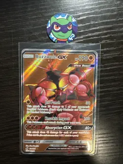 Pokemon TCG Buzzwole GX Holo Full Art Crimson Invasion 104/111 NM Ultra Rare - Image 1