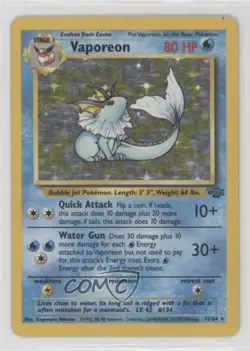 Vaporeon Holo Pokemon Jungle #12 1999 - Image 1
