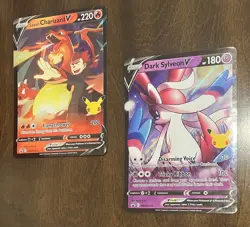 Pokemon Celebrations Charizard V & Dark Sylveon V SWSH133 SWSH134 Jumbo Lot NM - Image 3