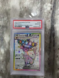2025 Pokemon Svp En-Sv Black Star Promo #175 Espeon Ex Premium Fig Coll PSA 10 - Image 1