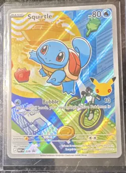 Pokemon TCG Squirtle Promo Holo MEP 039 Basic 80 HP Bubble Saboheri Illustration - Image 1