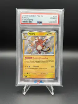 2024 POKEMON PAF EN-PALDEAN FATES SHINY RARE #132 RAICHU PSA 10 - Image 1