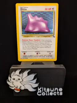Pokemon Ditto Unlimited Holo Rare Fossil, 3/62 - Image 1