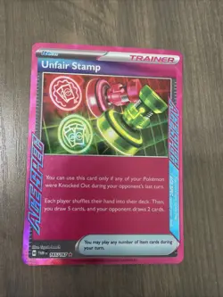 Pokemon - 165/167 Unfair Stamp SV06 Twilight Masquerade ACE SPEC Rare Holo NM - Image 1