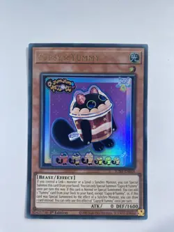 YUGIOH Ultra Rare Cupsy Yummy JUSH-EN016 1st Edition - Image 1