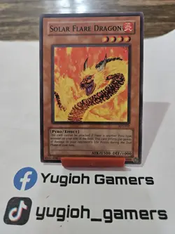 Yu-Gi-Oh Solar Flare Dragon AST Unlimited Common Light Played - Image 1