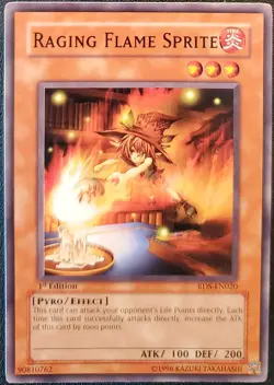Yu-Gi-Oh! Raging Flame Sprite - RDS-EN020 - Rise of Destiny-1st Edition NM - Image 1