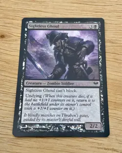 MTG Magic The Gathering Card Sightless Ghoul Creature Zombie Soldier Foil Black - Image 1