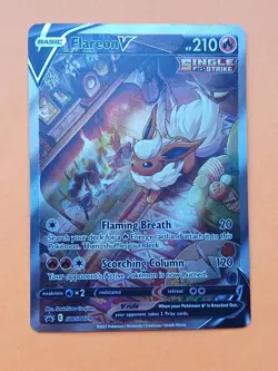 Pokemon Sword & Shield Flareon V Promo Card SWSH 180 Collection Box - Image 1