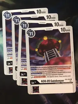 ADR-09 Gatekeeper EX2-054 Playset Digital Hazard Digimon Card Game x4 - Image 1