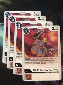 ADR-03 Pendulum Feet EX2-047 Playset Digital Hazard Digimon Card Game x4 - Image 1