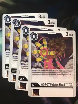 ADR-07 Palates Head EX2-051 Playset Digital Hazard Digimon Card Game x4 - Image 1