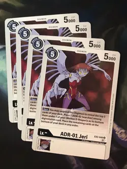 ADR-01 Jeri EX2-049 Playset Digital Hazard Digimon Card Game x4 - Image 1