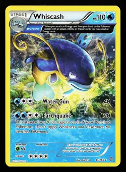Whiscash 41/160 Rare Primal Clash Pokemon Card - Image 1