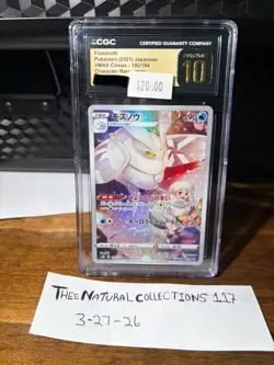 Frosmoth VMAX Climax 192/184 CGC 10 Character Rare Holo Japanese Pokemon Card - Image 1