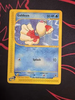 Goldeen 111/165 LP Non Holo Expedition Vintage E-Reader Pokemon Card - Image 1