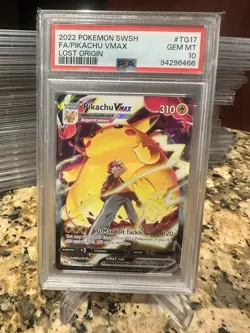Pokemon 2022 Lost Origin Pikachu VMAX TG17 Ultra Rare Full Art Holo PSA 10 - Image 1