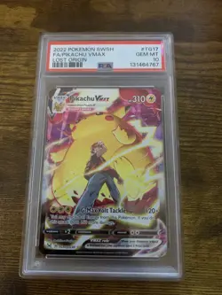 Pokemon 2022 Pikachu VMAX TG17/TG30 Full Art Lost Origin GEM MINT PSA 10 - Image 1