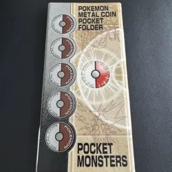 Pokemon Meiji Metal Coin Folder File Rare + 12 Coins Japanese - Image 3