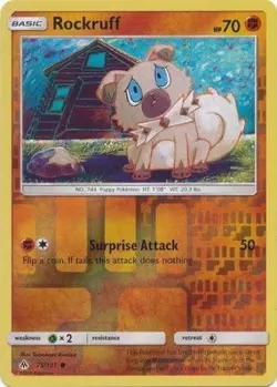 Rockruff 75/131 S&M Forbidden Light REVERSE HOLO PERFECT MINT! Pokemon - Image 1
