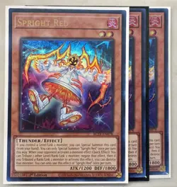 Yugioh! 3x Spright Red BLTR-EN078 Ultra Rare 1st Ed NM - Image 1