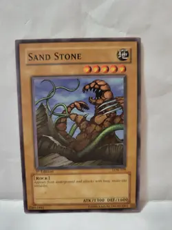 YUGIOH SAND STONE LOB-109 1 ST.ED. COMMON PLAYED-LIGHT PLAYED - Image 1