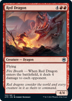 Red Dragon FOIL Adventures in the Forgotten Realms PLD Uncommon CARD ABUGames - Image 1
