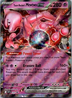 Team Rocket's Mewtwo ex Holofoil Promo SV: Scarlet & Violet Promo Cards 205 NM - Image 1
