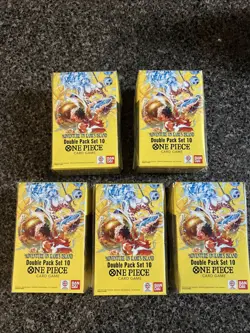 Lot of 5 - ONE PIECE CARD GAME OP-15 DOUBLE PACK SET 10 ENGLISH DP-10 USA - Image 1