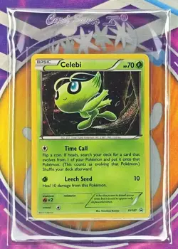 🔥2017 Pokemon CELEBI Black Star Promo COSMOS HOLO Card #XY187 Sleeved 👍📈 - Image 3