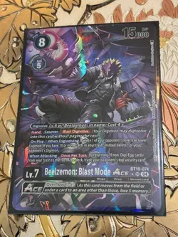 Digimon Card Game Beelzemon: Blast Mode ACE (Alternate Art) BT19-074 SR - Image 1