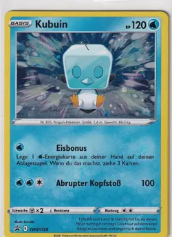 Pokemon Card Trading Card Promo No. SWSH128 Kubuin Holo German - Image 1
